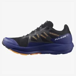 Salomon Men's Pulsar Trail Shoe - Black/Clematis Blue/Blazing Orange- Regular (D) -Shoe Zone Shop L41603200 de44a807ae7e456be51116f7aca92a13