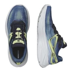 Salomon Men's Aero Glide Running Shoe- Blue Ashes/Dark Sapphire/Sunny Lime- Regular (D) -Shoe Zone Shop L47049200 9711a999038dd812d012c2d4b8b4500d