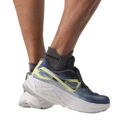 Salomon Men's Aero Glide Running Shoe- Blue Ashes/Dark Sapphire/Sunny Lime- Regular (D) -Shoe Zone Shop L47049200 da77c4d346a21a8823a93fe4aa5dd610