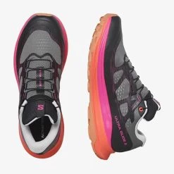 Salomon Women's Ultra Glide 2 Trail Running Shoe - Plum Kitten/Black/Pink Glo - Regular (B) -Shoe Zone Shop L47386400 a7ee7678c7aa283c3295204010ba182a