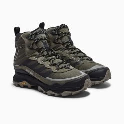 Merrell Men's Moab Speed Thermo Mid Waterproof Hiking Boot - Olive - Regular (D) 13 Merrell Men's Moab Speed Thermo Mid Waterproof Hiking Boot - Olive - Regular (D) -Shoe Zone Shop MRLM J066915 021621 S21 004 1