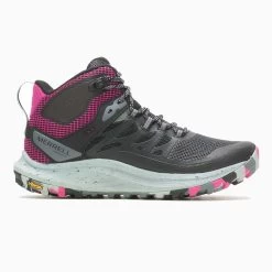 Merrell Women's Antora 3 Mid Waterproof Boot - Black/Fuchsia - Regular (B)