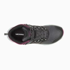 Merrell Women's Antora 3 Mid Waterproof Boot - Black/Fuchsia - Regular (B) -Shoe Zone Shop MRLW J067582 020722 S23 TOP