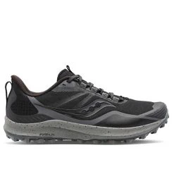 Saucony Women's Peregrine 12 Trail Running Shoe - Black/Charcoal - Regular (B)