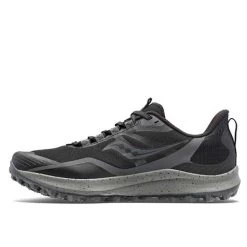 Saucony Women's Peregrine 12 Trail Running Shoe - Black/Charcoal - Regular (B) -Shoe Zone Shop S10737 05 2