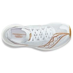 Saucony Women's Endorphin Elite Running Shoe- White/Gold- Regular (B) -Shoe Zone Shop S10768 13 3