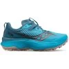 Saucony Women's Endorphin Edge Trail Shoe- Ocean/Loam- Regular (B) -Shoe Zone Shop S10773 31 1