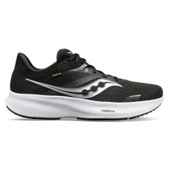 Saucony Women's Ride 16 Running Shoe - Black/White - Regular (B)