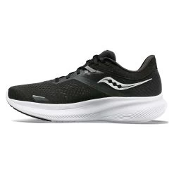 Saucony Women's Ride 16 Running Shoe - Black/White - Wide (D) -Shoe Zone Shop S10831 05 2