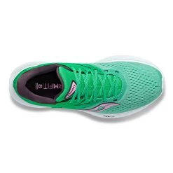 Saucony Women's Ride 16Running Shoe - Sprig/Peony - Wide (D) -Shoe Zone Shop S10831 25 3