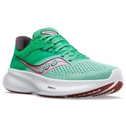 Saucony Women's Ride 16Running Shoe - Sprig/Peony - Wide (D) -Shoe Zone Shop S10831 25 5