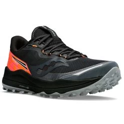 Saucony Men's Xodus Ultra 2 Trail Running Shoe - Black/ViZiOrange - Regular (D) -Shoe Zone Shop S10843 05 5