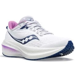 Saucony Women's Triumph 21 Running Shoe - White/Indigo - Regular (B) -Shoe Zone Shop S10881 31 5