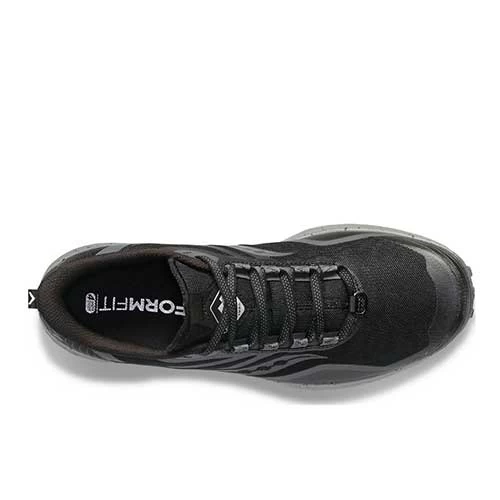 Saucony Men's Peregrine 12 Trail Running Shoe - Black/Charcoal - Regular (D) 5 Saucony Men's Peregrine 12 Trail Running Shoe - Black/Charcoal - Regular (D) - Image 3
