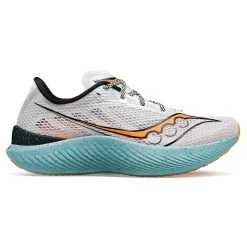 Saucony Men's Endorphin Pro 3 Racing Shoe- Fog/ViZiOrange- Regular (D)