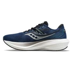 Saucony Men's Triumph 20 Running Shoe - Twilight/Rain - Wide (2E) -Shoe Zone Shop S20760 21 2