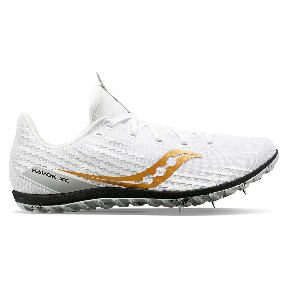 Saucony Men's Havok XC3 Spike -White - Regular (D) 3 Saucony Men's Havok XC3 Spike -White - Regular (D)