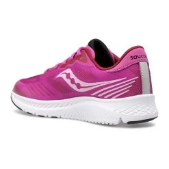 Saucony Youth Ride 14 Running Shoe - Pink 9 Saucony Youth Ride 14 Running Shoe - Pink -Shoe Zone Shop SK165318 2 1
