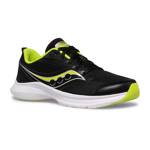 Saucony Youth Kinvara 13 Running Shoe - Black/Lime 4 Saucony Youth Kinvara 13 Running Shoe - Black/Lime - Image 2