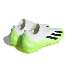 ADIDAS Unisex X Crazyfast .3 Laceless FG Soccer Cleat - Cloud White / Core Black / Lucid Lemon- Regular (D) -Shoe Zone Shop X CRAZYFAST.3 LL FG White HQ4515 05 standard