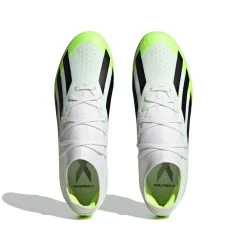 ADIDAS Unisex X Crazyfast .3 FG Cleats- Cloud White / Core Black / Lucid Lemon- Regular (D) -Shoe Zone Shop X Crazyfast.3 Firm Ground Cleats White HQ4534 02 standard