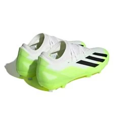 ADIDAS Unisex X Crazyfast .3 FG Cleats- Cloud White / Core Black / Lucid Lemon- Regular (D) -Shoe Zone Shop X Crazyfast.3 Firm Ground Cleats White HQ4534 05 standard