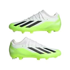 ADIDAS Unisex X Crazyfast .3 FG Cleats- Cloud White / Core Black / Lucid Lemon- Regular (D) -Shoe Zone Shop X Crazyfast.3 Firm Ground Cleats White HQ4534 09 standard
