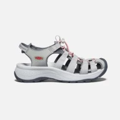 Keen Women's Astoria West Sandal - Grey/Coral- Regular (B)