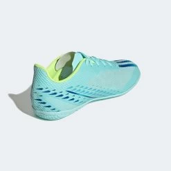 Unisex Adidas X Speedportal .4 IC Soccer Shoe - Clear Aqua/Powder Blue/Solar Yellow- Regular (D) -Shoe Zone Shop gw8502 blt ecom