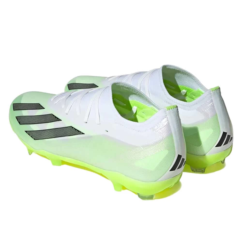 Unisex Adidas X CRAZYFAST.2 FG Soccer Shoe - White, Core Black, Lucid Lemon - Regular (D) 5 Unisex Adidas X CRAZYFAST.2 FG Soccer Shoe - White, Core Black, Lucid Lemon - Regular (D) - Image 3